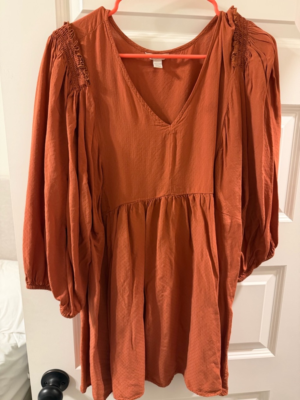 Rust Orange V-Neck Tunic